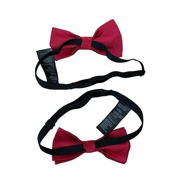 H&M Ruby Red Bow Tie Special Occasion Holidays Bundle Sz 6X & 10 - Picture 1 of 8